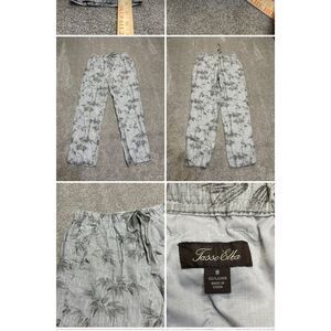 TASSO ELBA ISLAND Womens DRAWSTRING PANTS sz medium gray tropical trouser